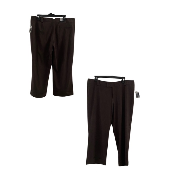 Ladies Size 14, Dark Brown, Low Rise Crop Pant by Mossimo - Picture 2 of 7
